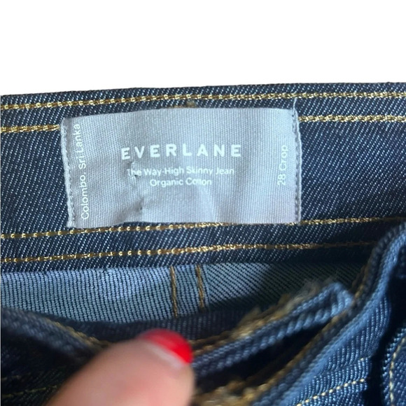 EVERLANE The Way High Skinny Jeans Size 28 Crop Dark Wash NWT High Waist Stretch - Picture 7 of 15